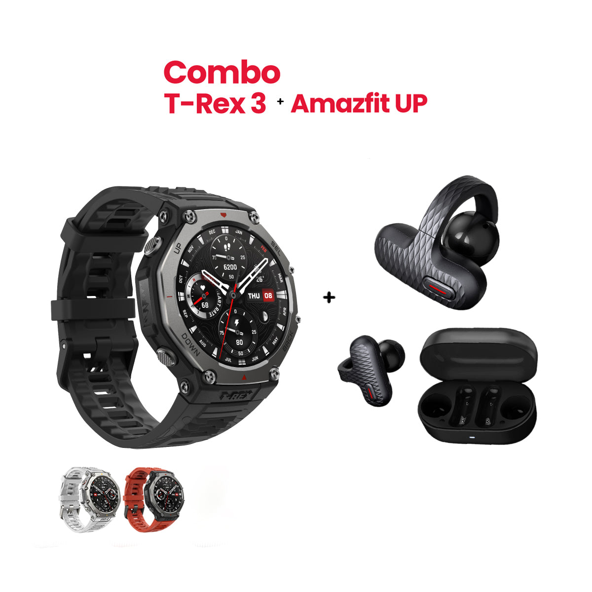 [COMBO] Đồng hồ thông minh Amazfit T-Rex 3 + Tai nghe nhét tai open-ear Amazfit UP